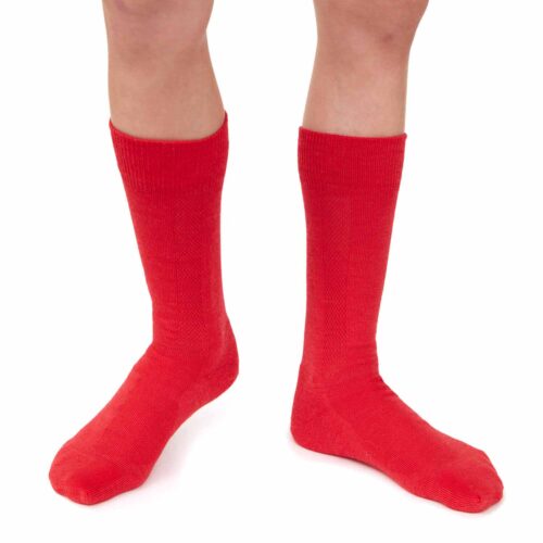 Otroške merino nogavice (srednje) - rdeča